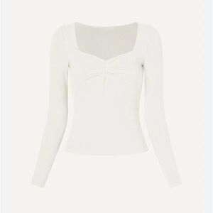 OGL Mid Thermal Anti-Bacteria Sweetheart Long Sleeves Brami - Off White XL